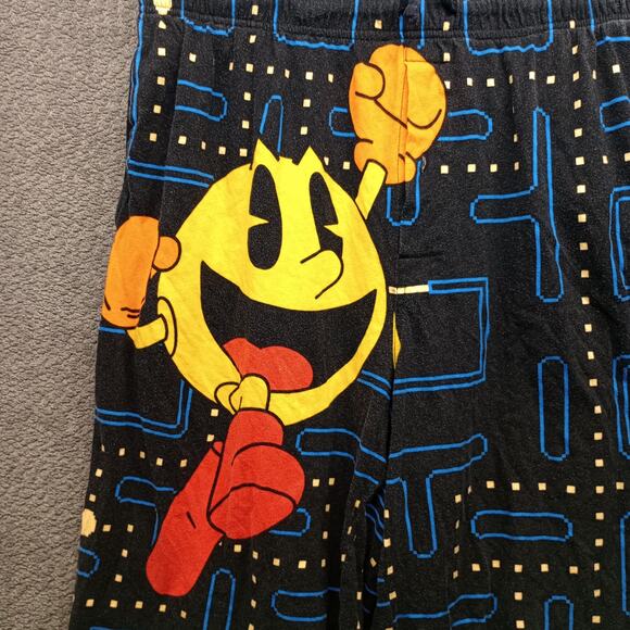 Pac-Man Arcade Graphic Sleep Shorts Cotton Pajama Pants Retro Gamer - Picture 8 of 9